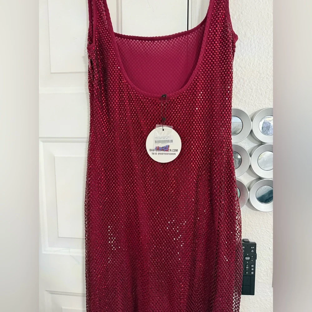 Stunning Red Sequin Maxi Dress - Picture 7 of 15